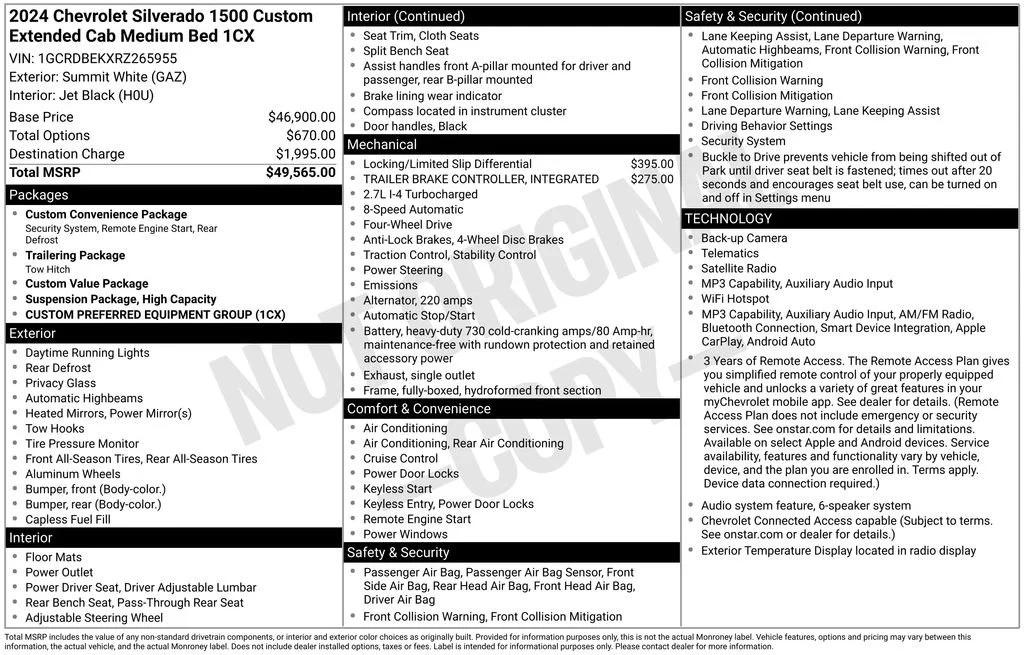 chevrolet silverado 1500 2024 1GCRDBEKXRZ265955 image